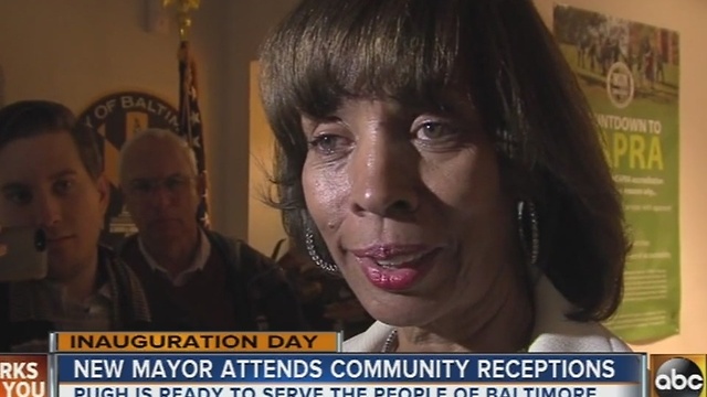 New Baltimore Mayor Catherine Pugh attends community receptions