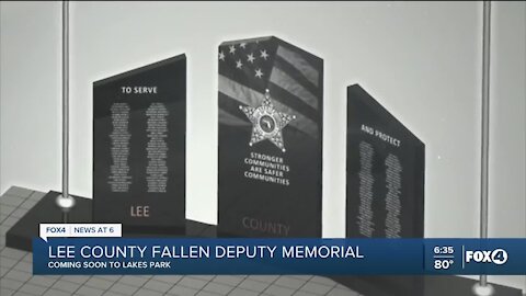 LCSO Fallen Deputy Memorial coming to Lakes Park