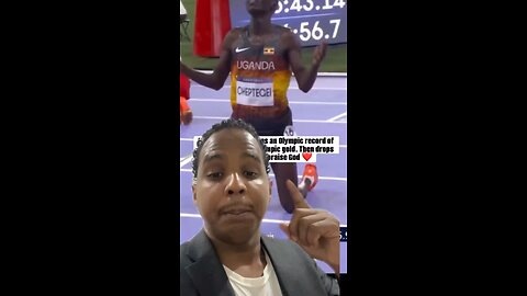Mira que pasa cuando un corredor 🏃 olímpico rompe un récord #viral #reels #shorts #fyp #jesus #2024