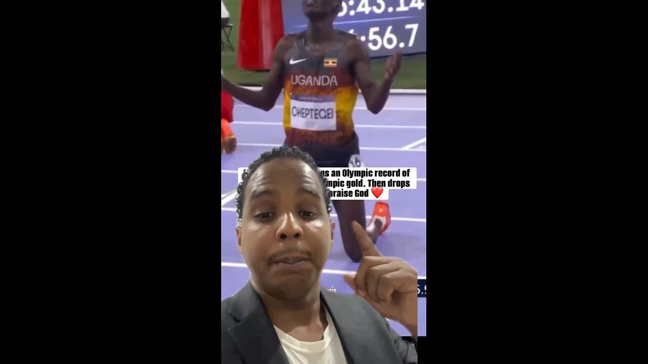 Mira que pasa cuando un corredor 🏃 olímpico rompe un récord #viral #reels #shorts #fyp #jesus #2024