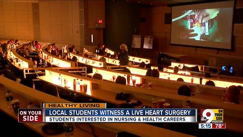 Greater Cincinnati students witness live heart surgery