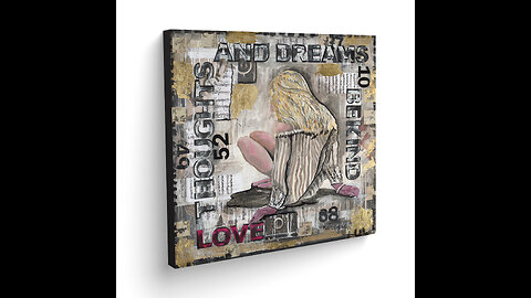 Thoughts and Dreams Canvas Wall Art – Elegant Home Decor for Living Room, Wall Decor Accent