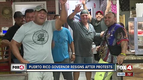 Southwest Floridians celebrating Puerto Rico Governor Resignation