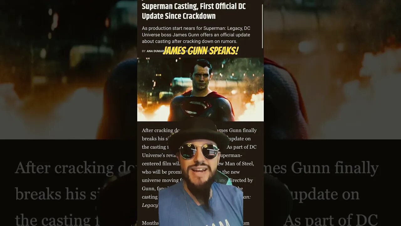 James Gunn FINALLY Speaks On Casting Rumors For Superman Legacy #dc #shorts