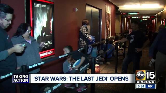 Fans line up for latest Star Wars movie