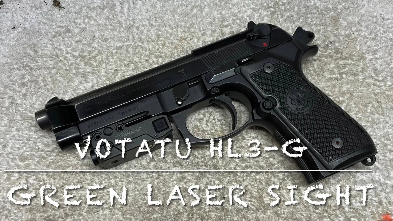 Votatu H3L-G Green laser sight review. With the Crosman M4-177 and Beretta M9-A1