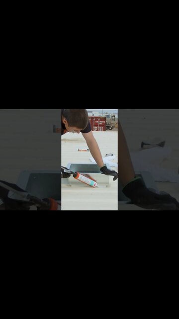 Solar Vent Install on a Shipping Container #shorts