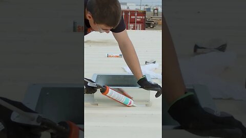 Solar Vent Install on a Shipping Container #shorts