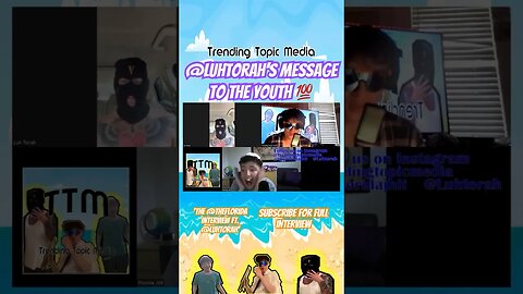 @luhtorah’s message to the youth 💯 #luhtorah #thefloridajhit #floridarapper #interviewshorts