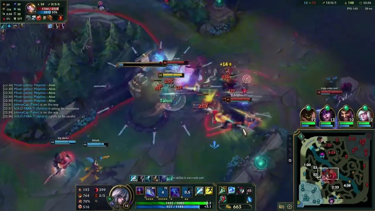 Talon in&out Teamfight #shorts