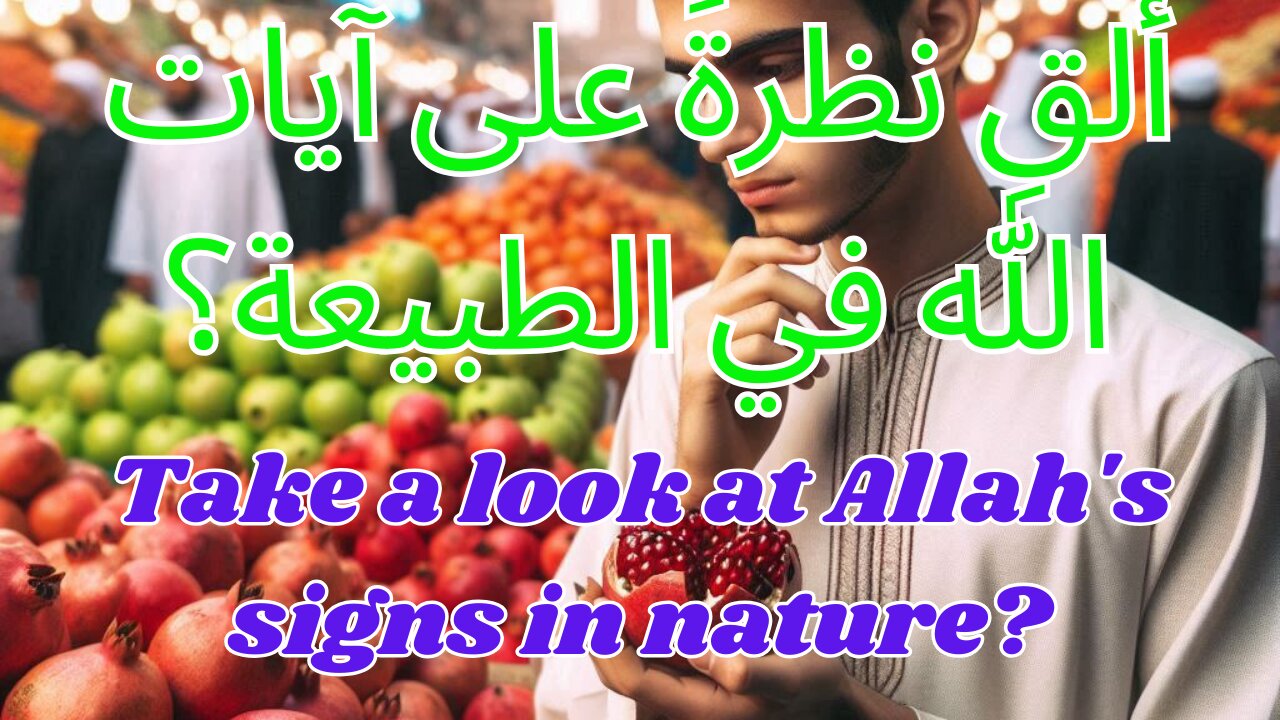 Take a look at Allah's signs in nature?