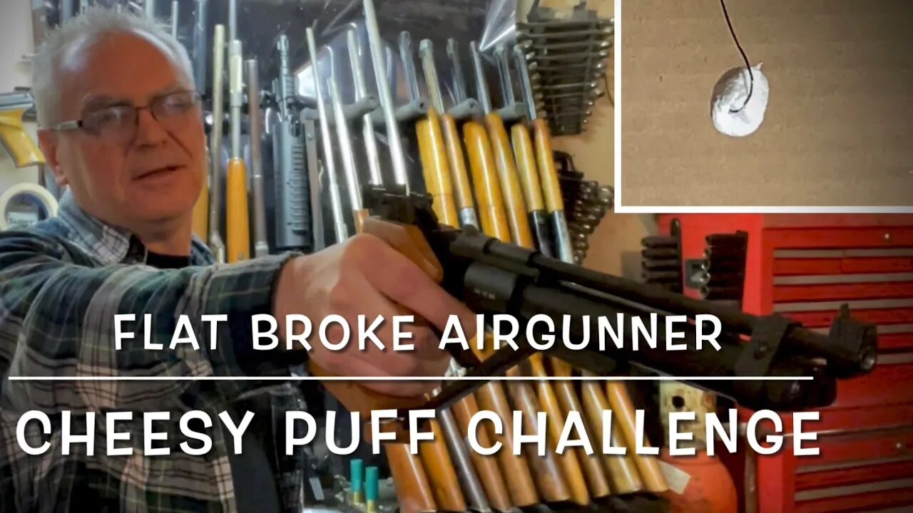 Flat broke airgunner cheesy (sugary) puff challenge, BAIKAL IZH-46m Walther LGR