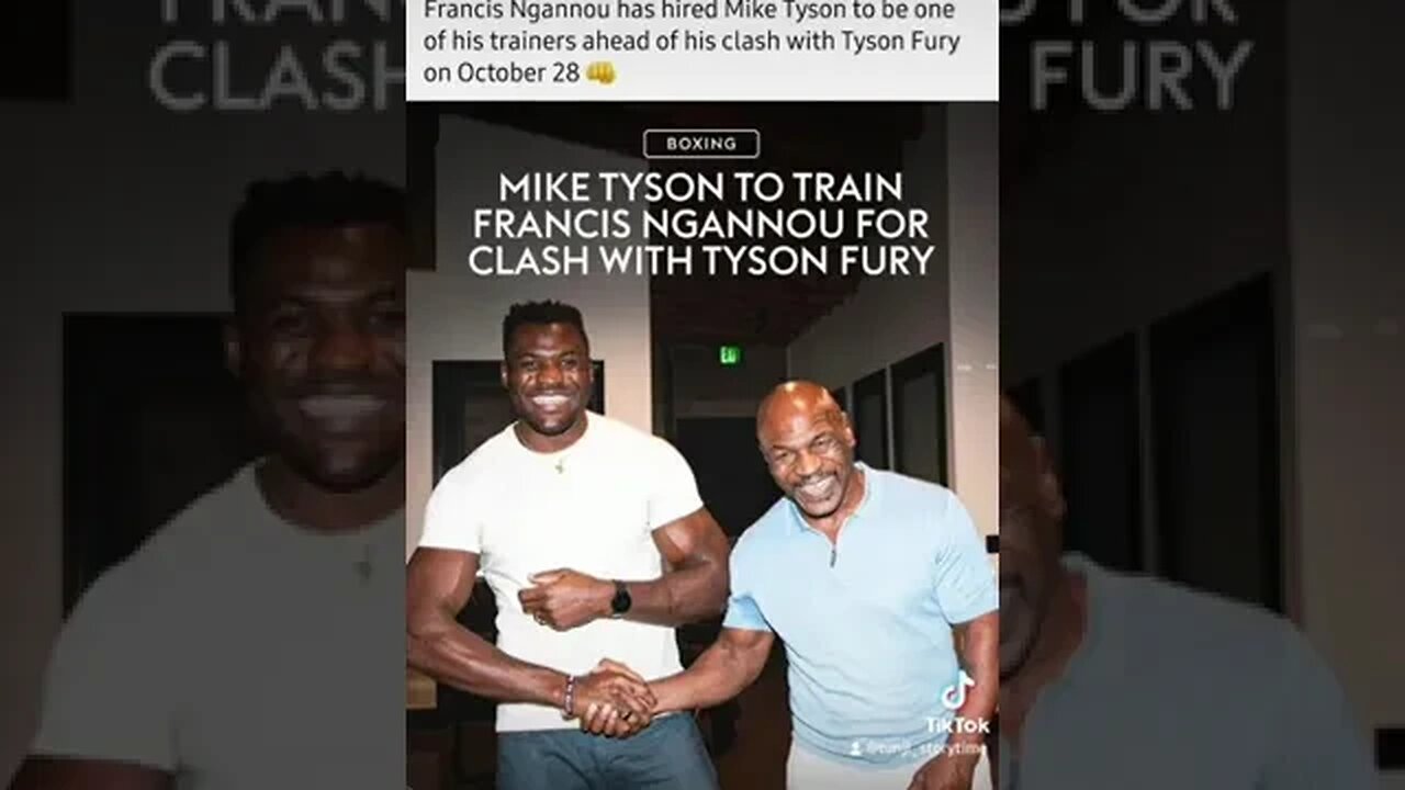 MIKE TYSON IS TRAINING NGANNOU!!! #youtubeshorts #shorts #boxing #ngannou #tysonfury