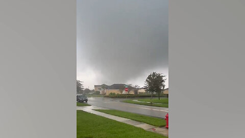 Huge Tornado Tearing Through Fort Pierce, Florida As Hurricane Milton Approaches