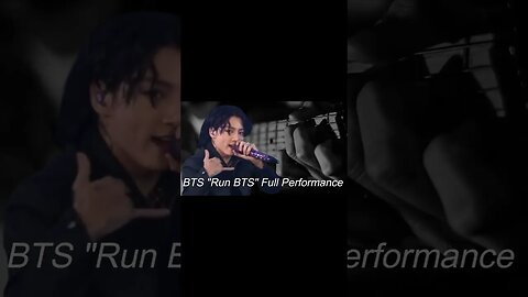 BTS RUN BTS FULL PERFORMANCE VOCALS MUSIC