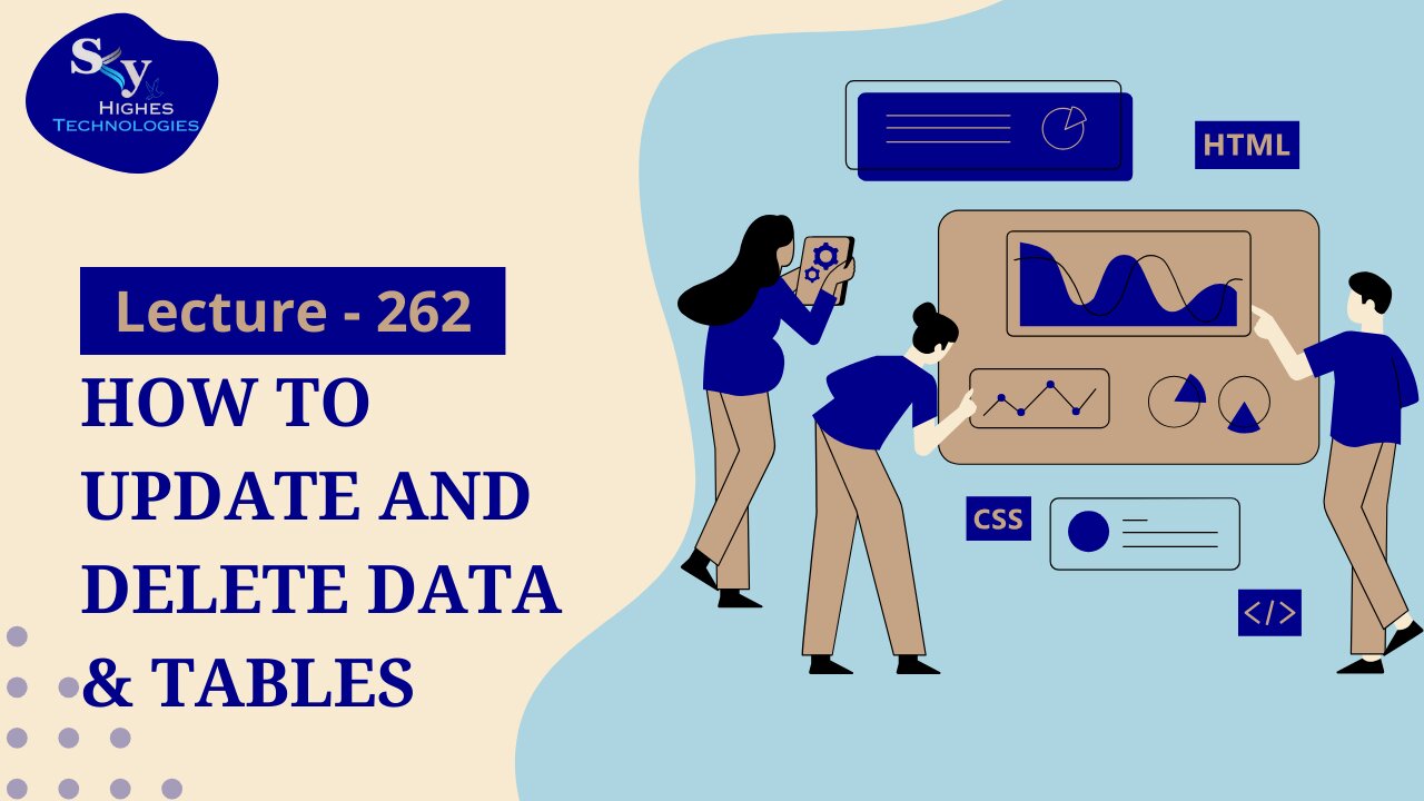 262. How to update and delete data & tables | Skyhighes | Web Development