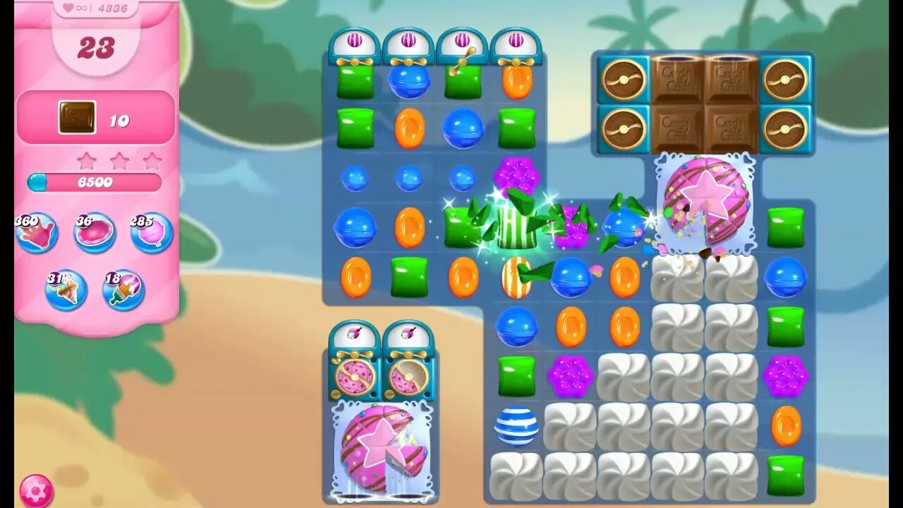 Candy Crush Level 4336 Talkthrough, 30 Moves 0 Boosters