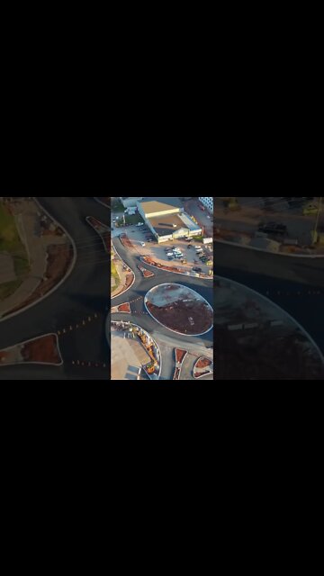 Drone View of Roundabout Construction