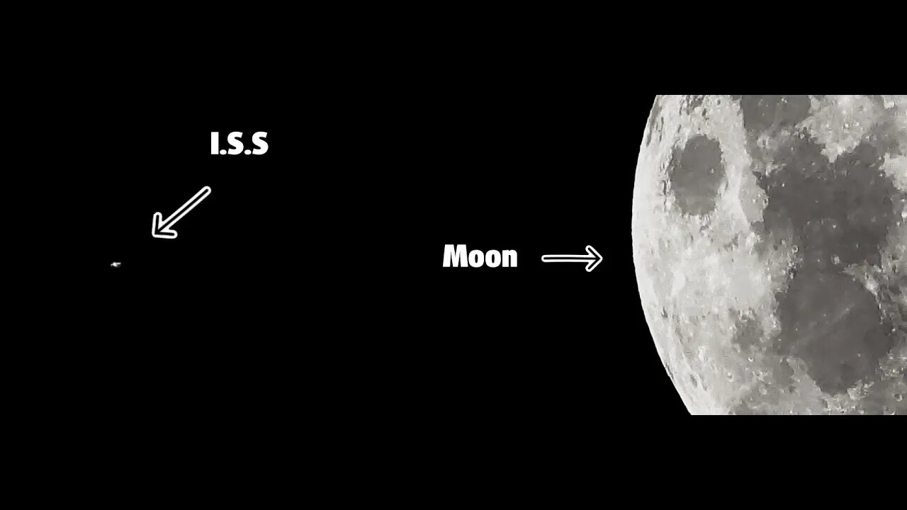Interenational Space Station Passes the Moon (January 3-2023)