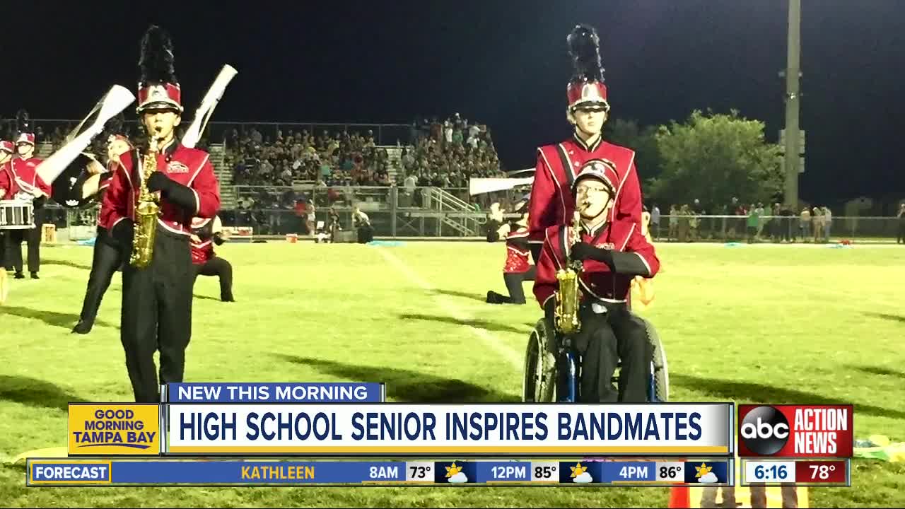 Student with spina bifida inspires Strawberry Crest High’s marching band