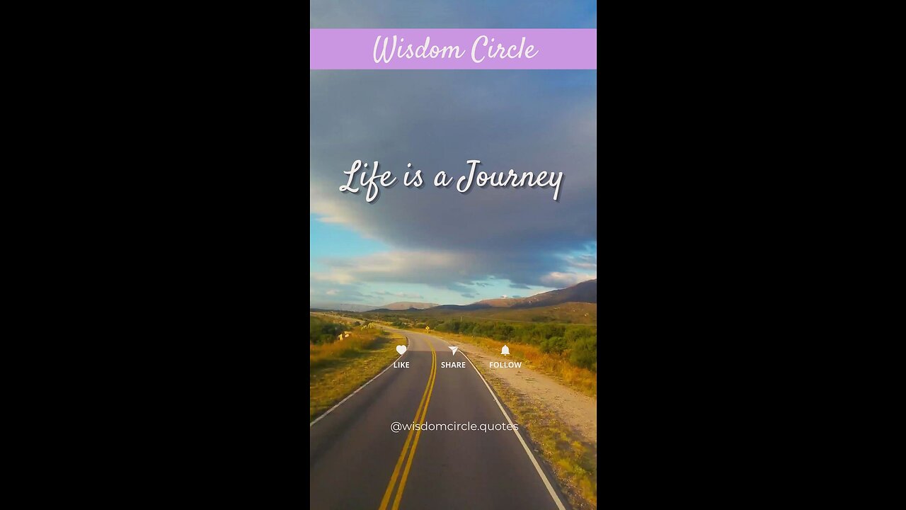 Life Is A Journey. Enjoy The Ride. #videos, #entertainment, # motivation, #success, #inspirational