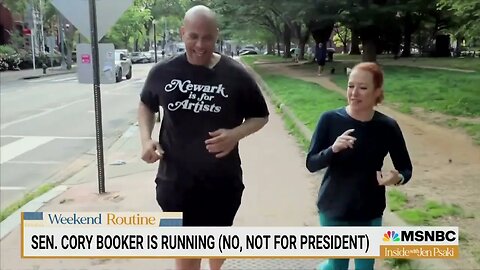 Democrat Senator Cory Booker Joins Jen Psaki For Another Hard-Hitting Interview — While Jogging