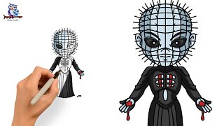 How to Draw Pinhead Hellraiser - Halloween Art