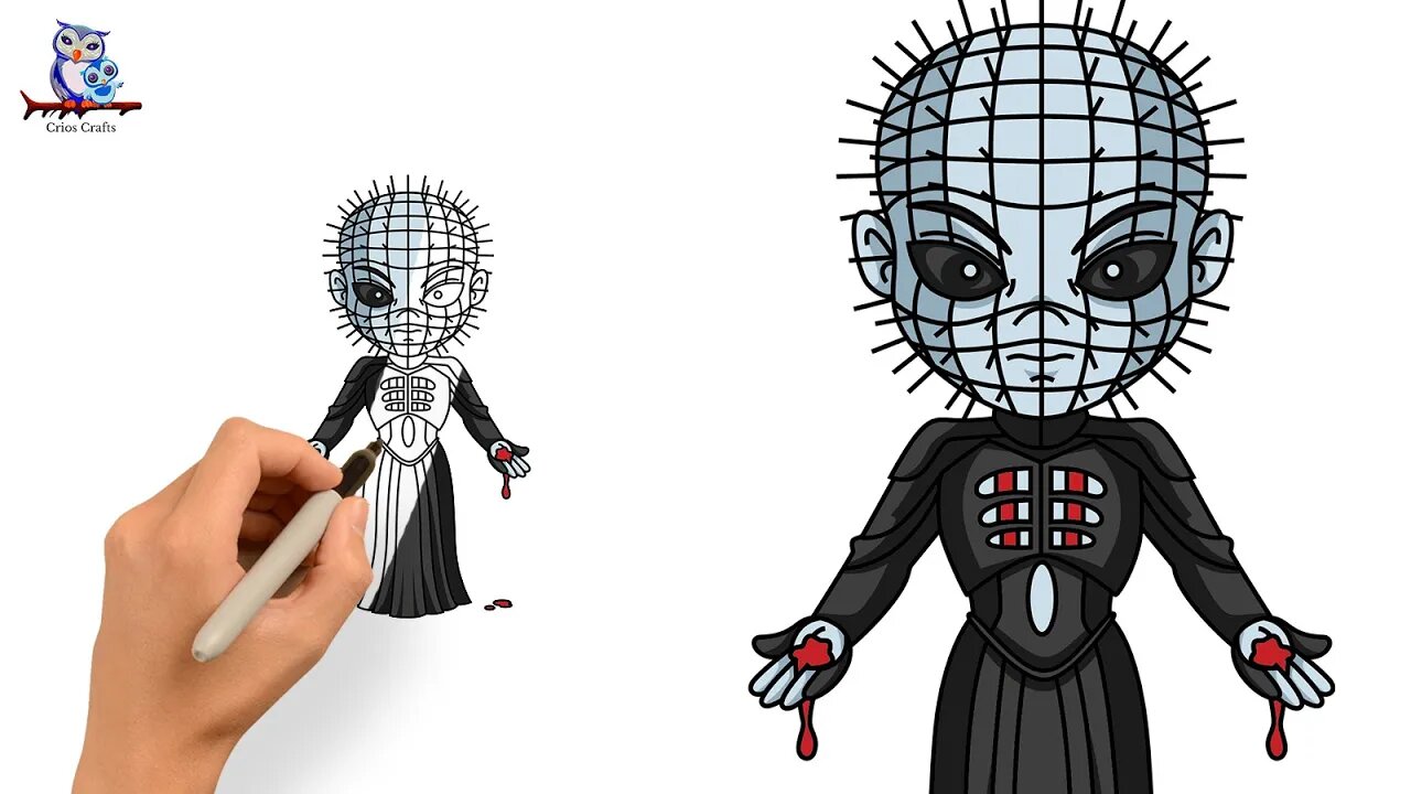 How to Draw Pinhead Hellraiser - Halloween Art