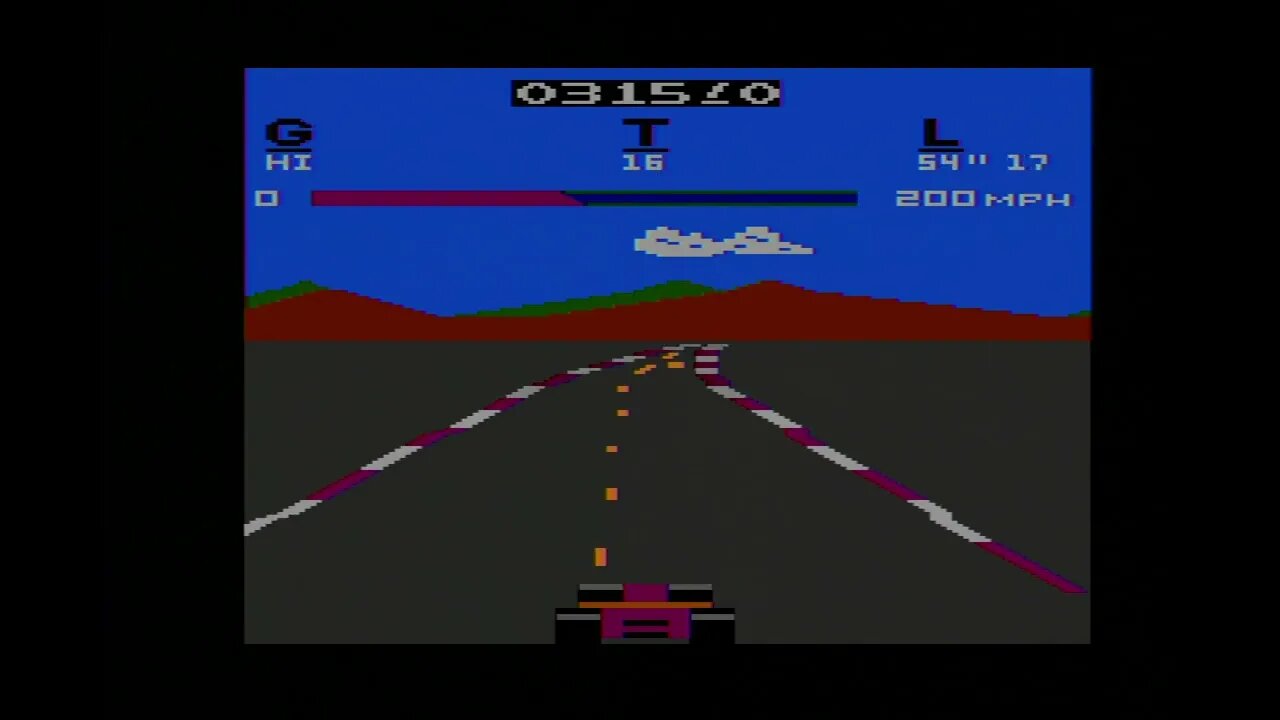 Pole Position - Atari 2600 - 1080p60 - mod S-Video Longhorn Enginee - Framemeister