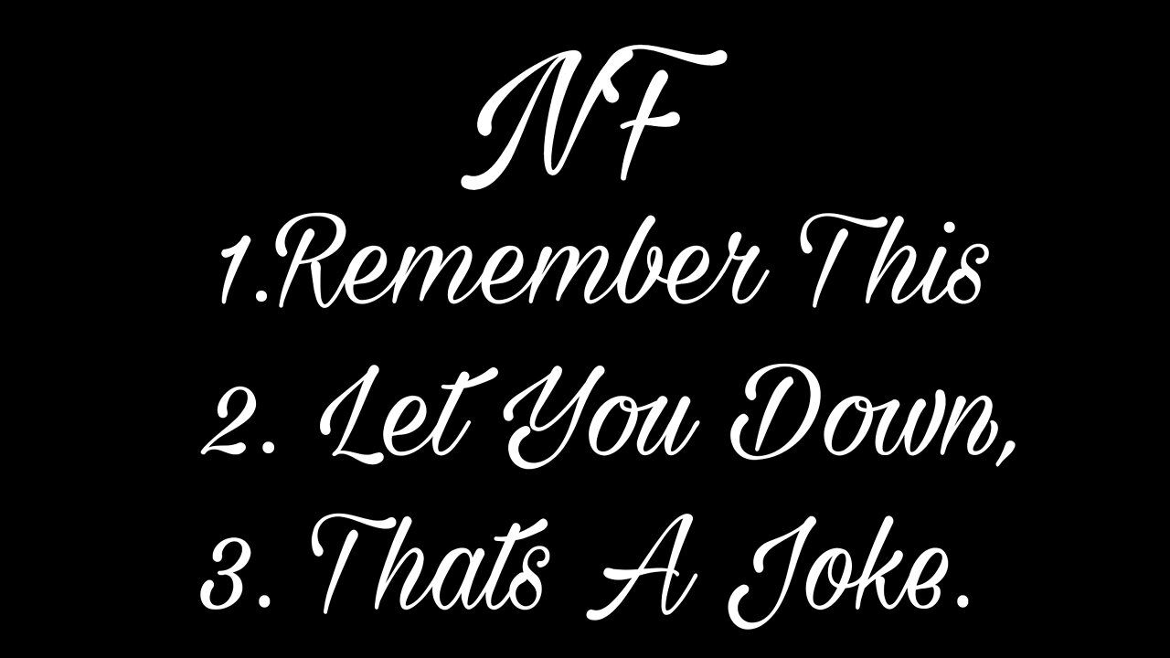 Top 3 best song by NF with full lyrics