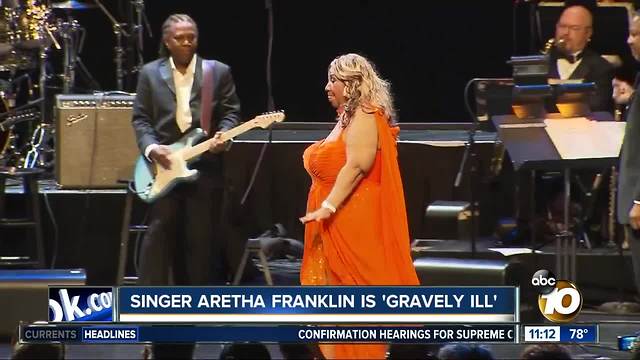 Singer Aretha Franklin is 'gravely ill'