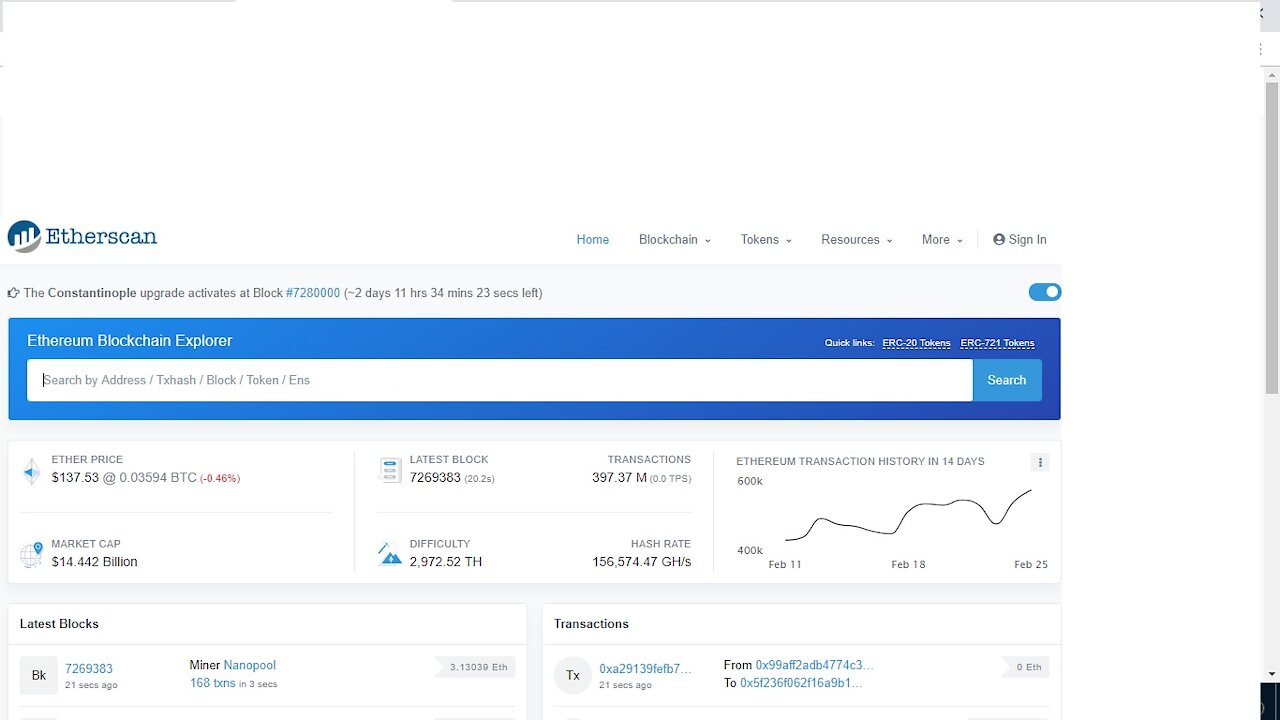 What is etherscan?