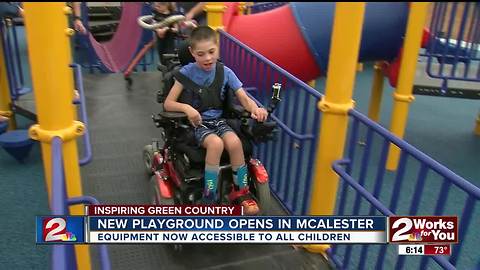 Families celebrate opening of new all-inclusive playground in McAlester