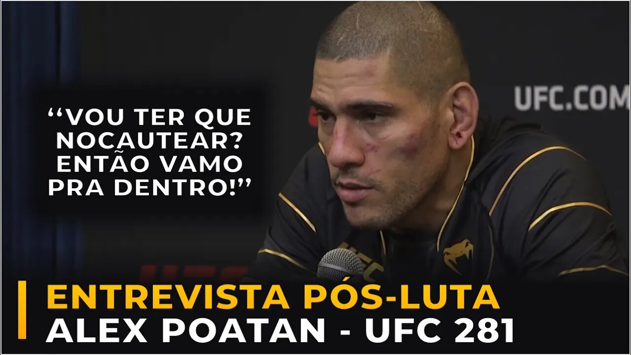 COLETIVA PÓS LUTA RESUMIDA ALEX POATAN UFC 281