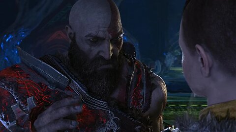 Kratos Teaches Atreus About Weapons