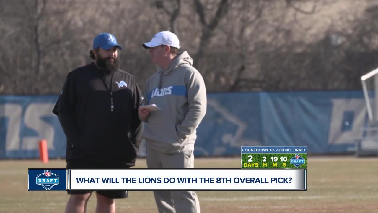 What will the Lions do with the 8th pick in the NFL draft