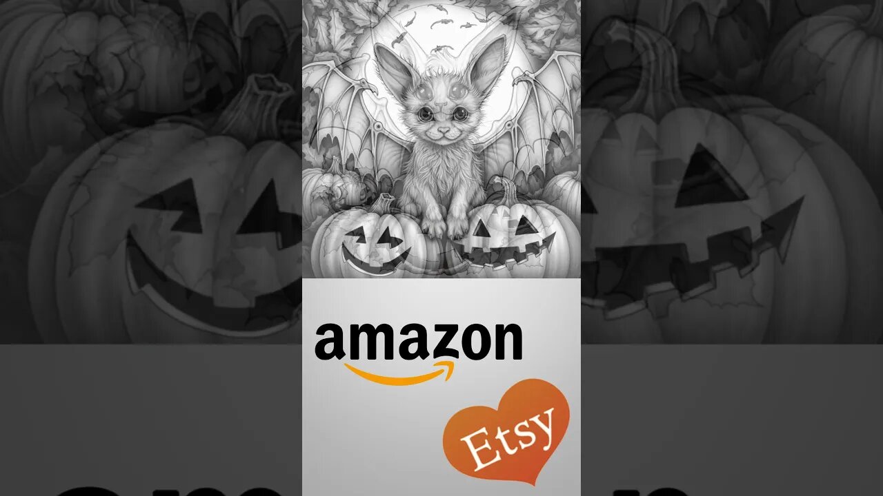 Halloween Bat Cats Grayscale Coloring Book