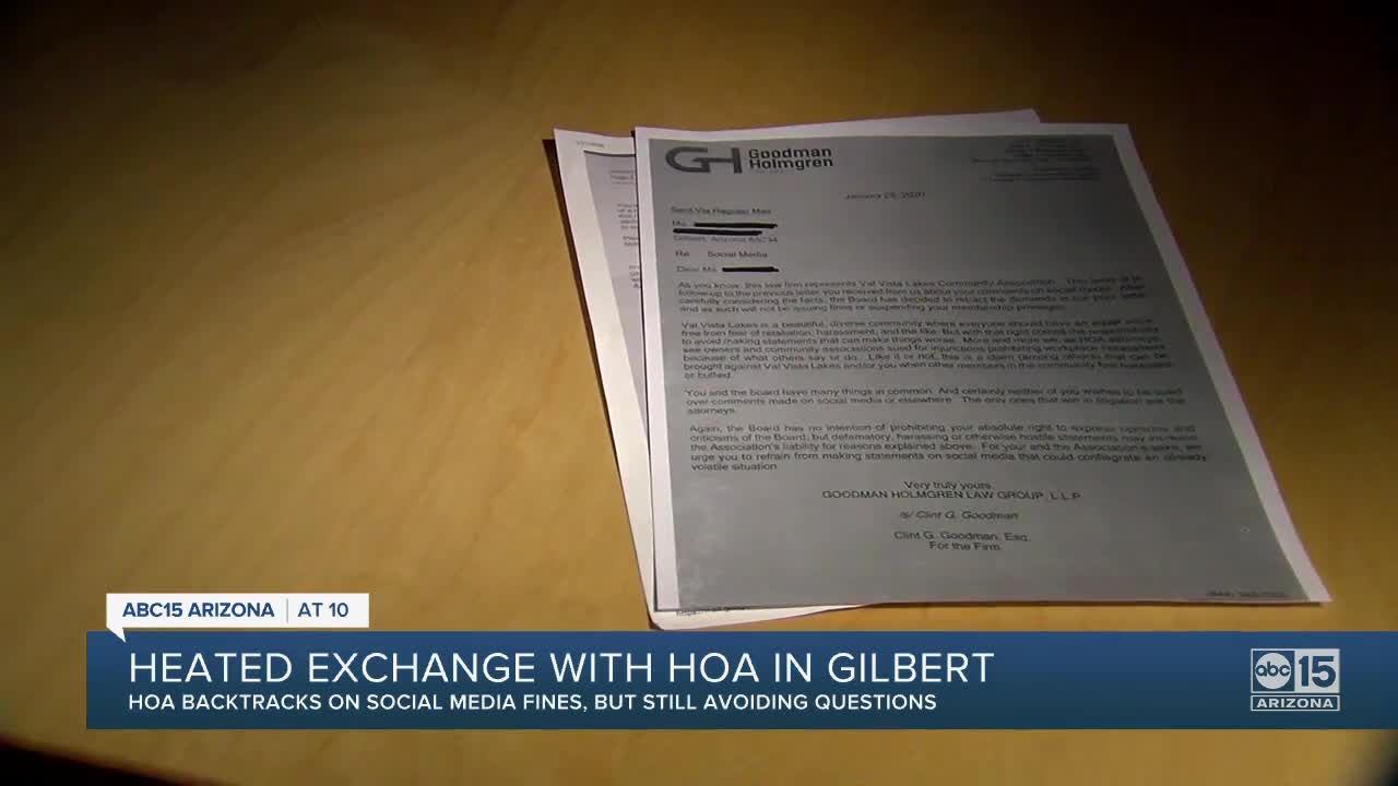 Heated exchange with HOA in Gilbert