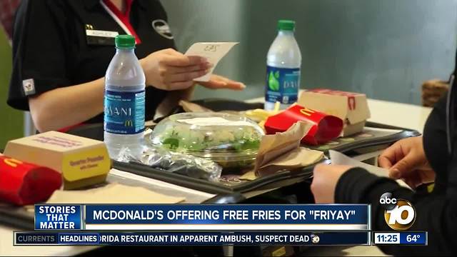 McDonald's offers free fries