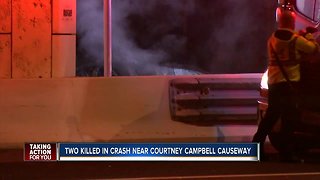 Two killed in crash near Courtney Campbell Causeway