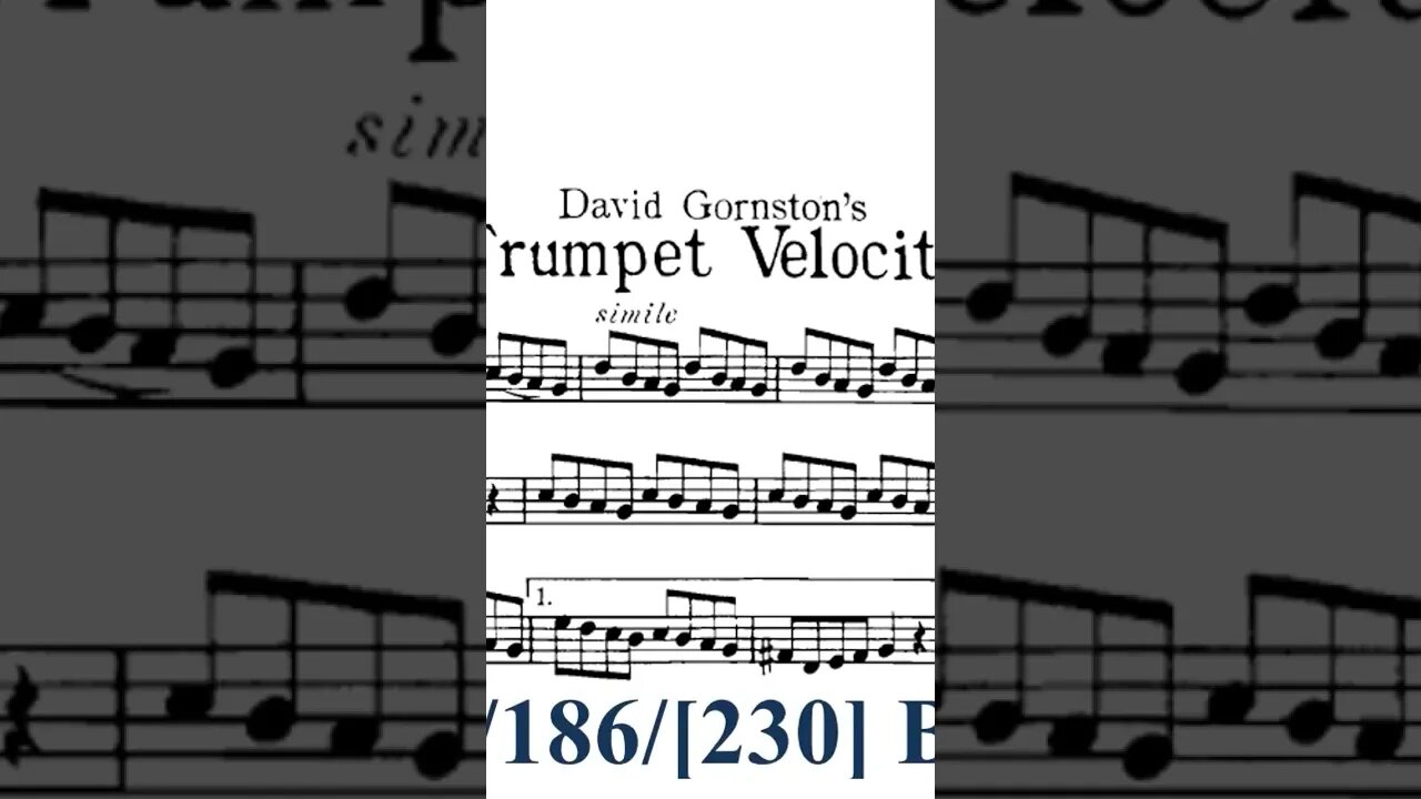 [DESTREZA NO TROMPETE] - Leituras Progressivas de Swing por David Gornston, Velocidade do trompete 1
