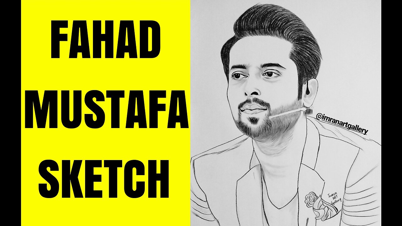 How to Fahad mustafa drawing | Pencil sketch | Face Sketching