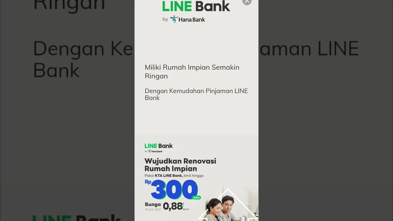 now we have line bank in Indonesia