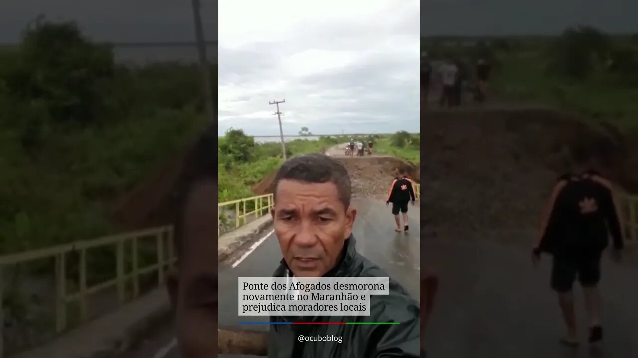 Ponte dos Afogados desmorona novamente no Maranhão e prejudica moradores locais