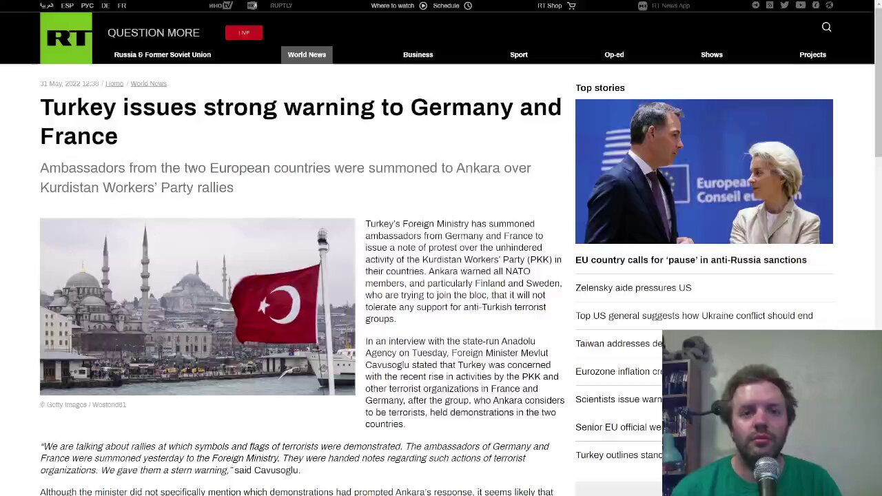 Turkey issues strong warning to Germany and France