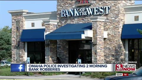 OPD investigation two bank robberies