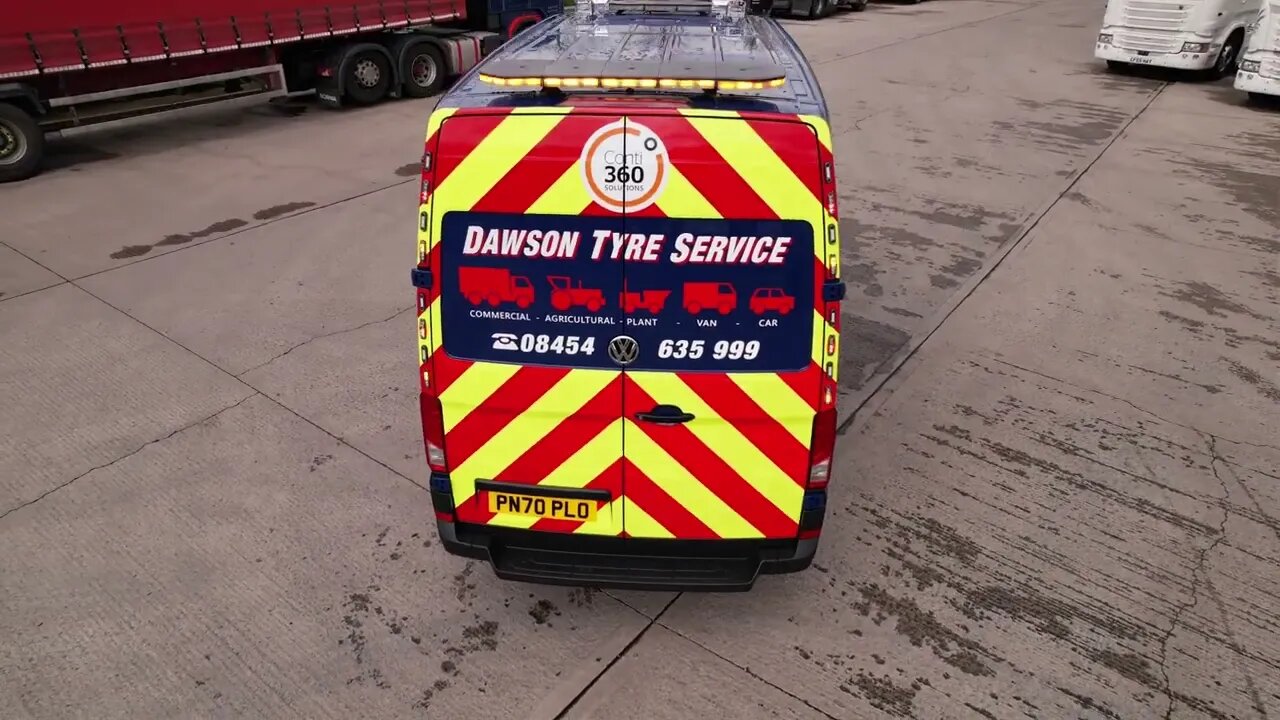 Dawson Tyre Services Ltd Mobile Tyre Change Vehicle - Welsh Drones Trucking