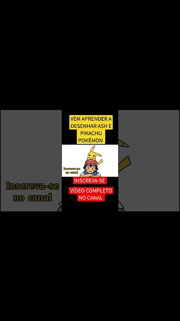COMO DESENHAR ASH E PIKACHU POKÉMON #shorts #ash #pikachu #pokemon