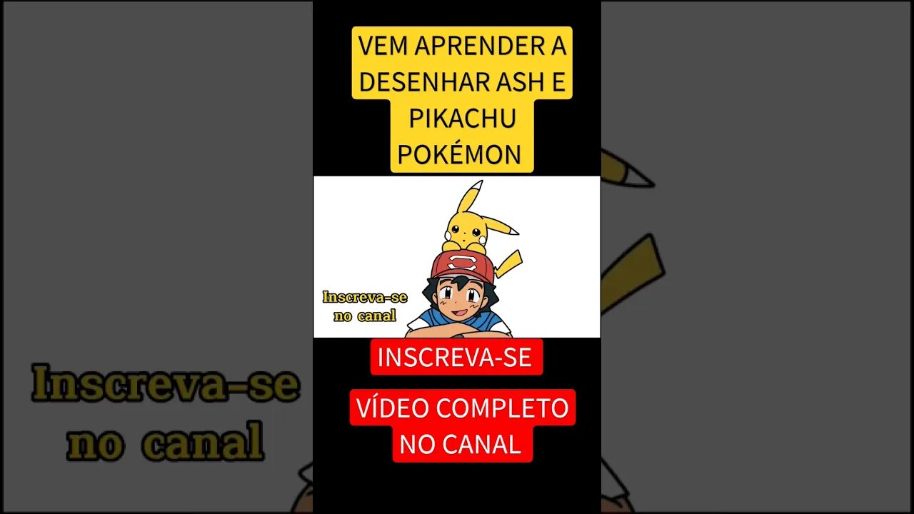 COMO DESENHAR ASH E PIKACHU POKÉMON #shorts #ash #pikachu #pokemon
