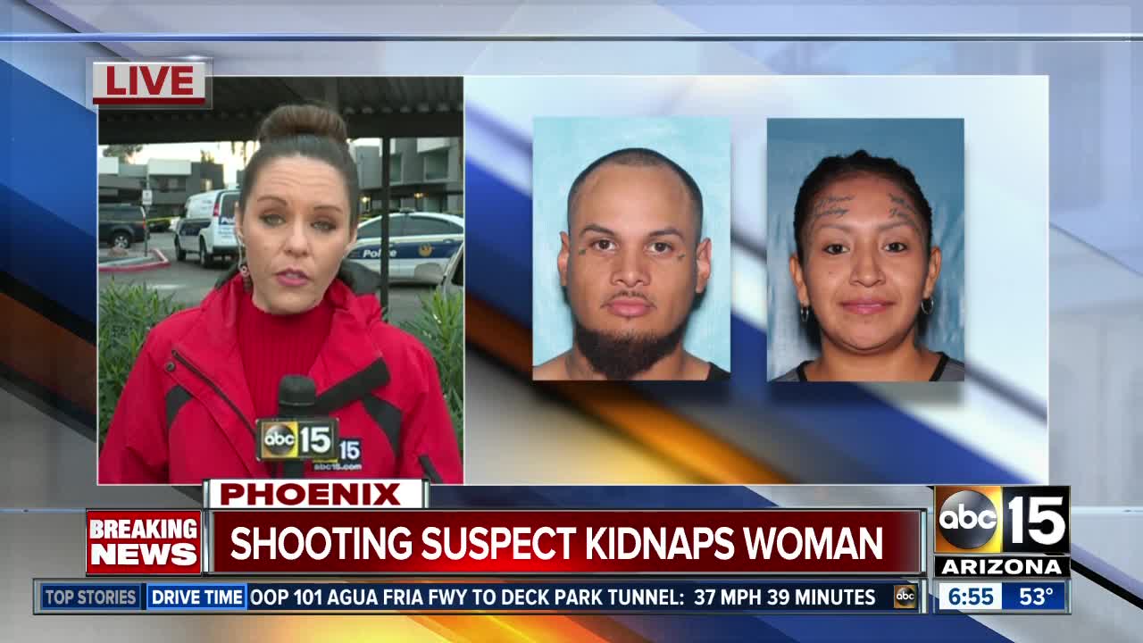 Suspect sought after shootings, kidnapping in Phoenix